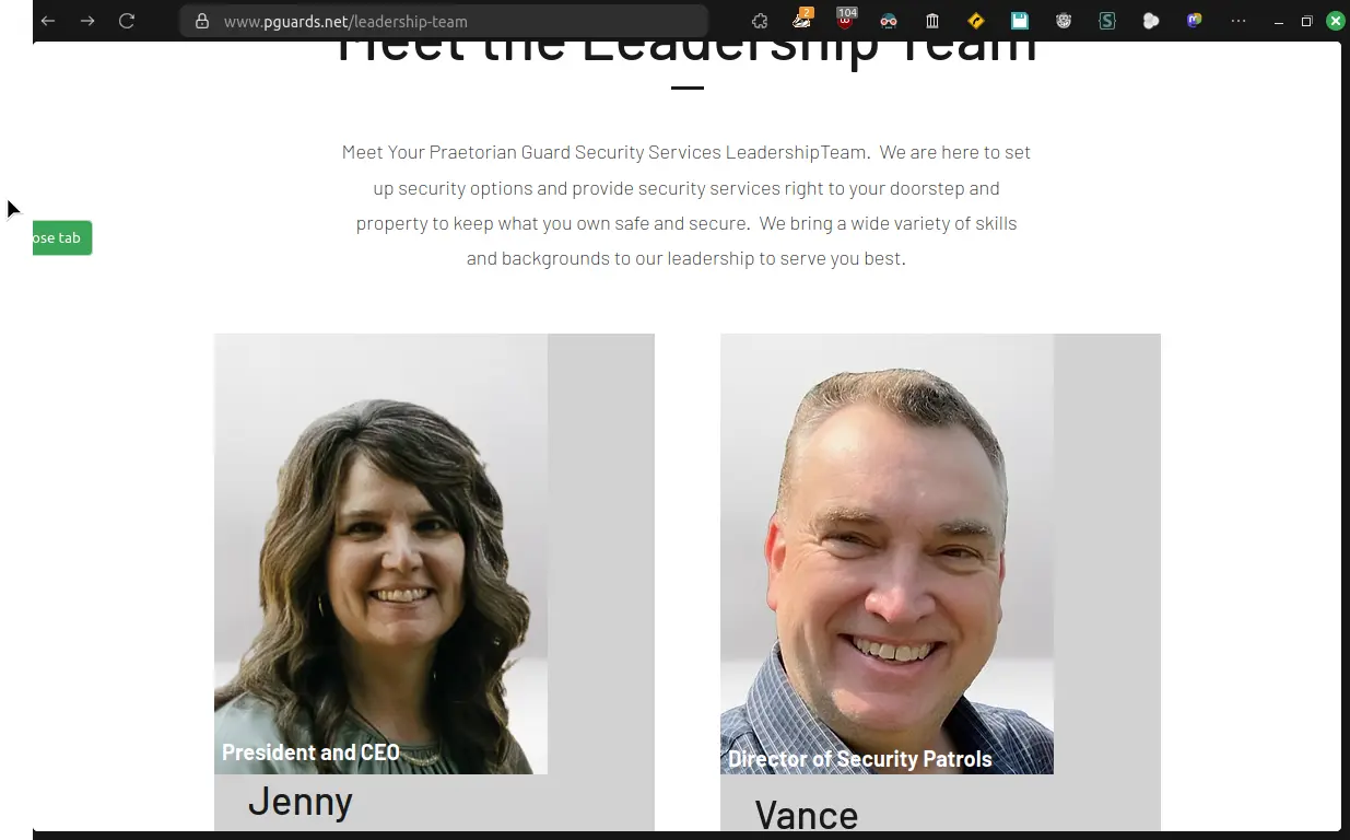 Praetorian Guard - Meet the Leadership Team