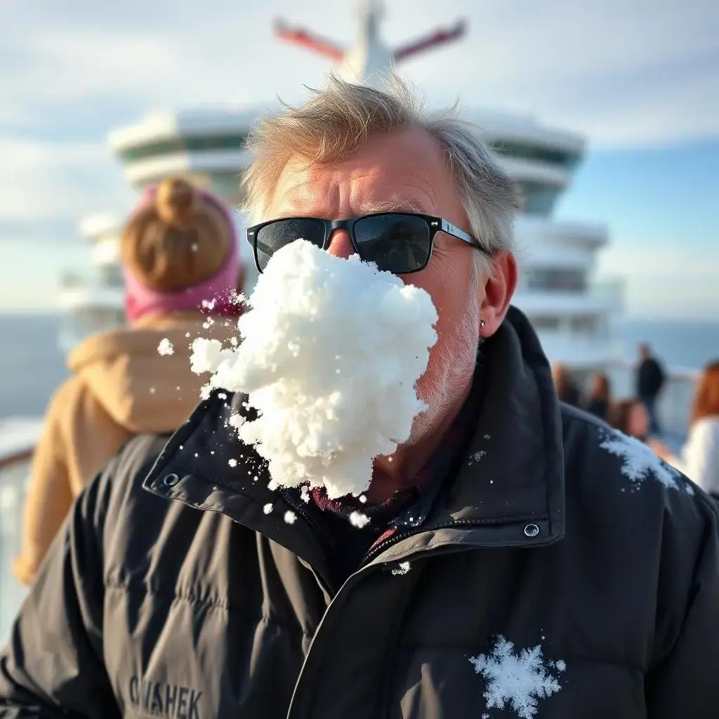 Image with seed 2739009012 generated via AI Horde through @aihorde@lemmy.dbzer0.com. Prompt: a picture of this guy's dad snorting snow off a lady's back on a cruise ship