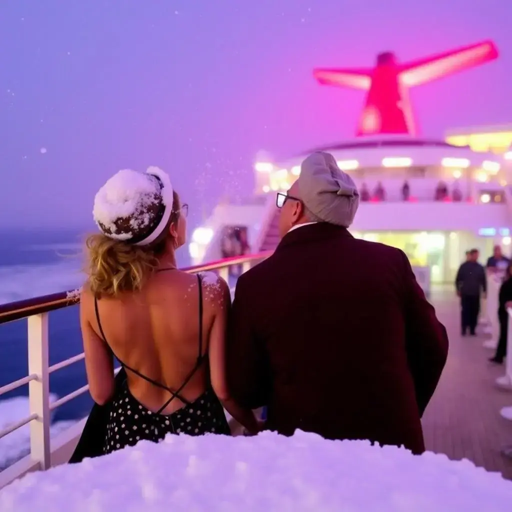 Image with seed 2739009012 generated via AI Horde through @aihorde@lemmy.dbzer0.com. Prompt: a picture of this guy's dad snorting snow off a lady's back on a cruise ship