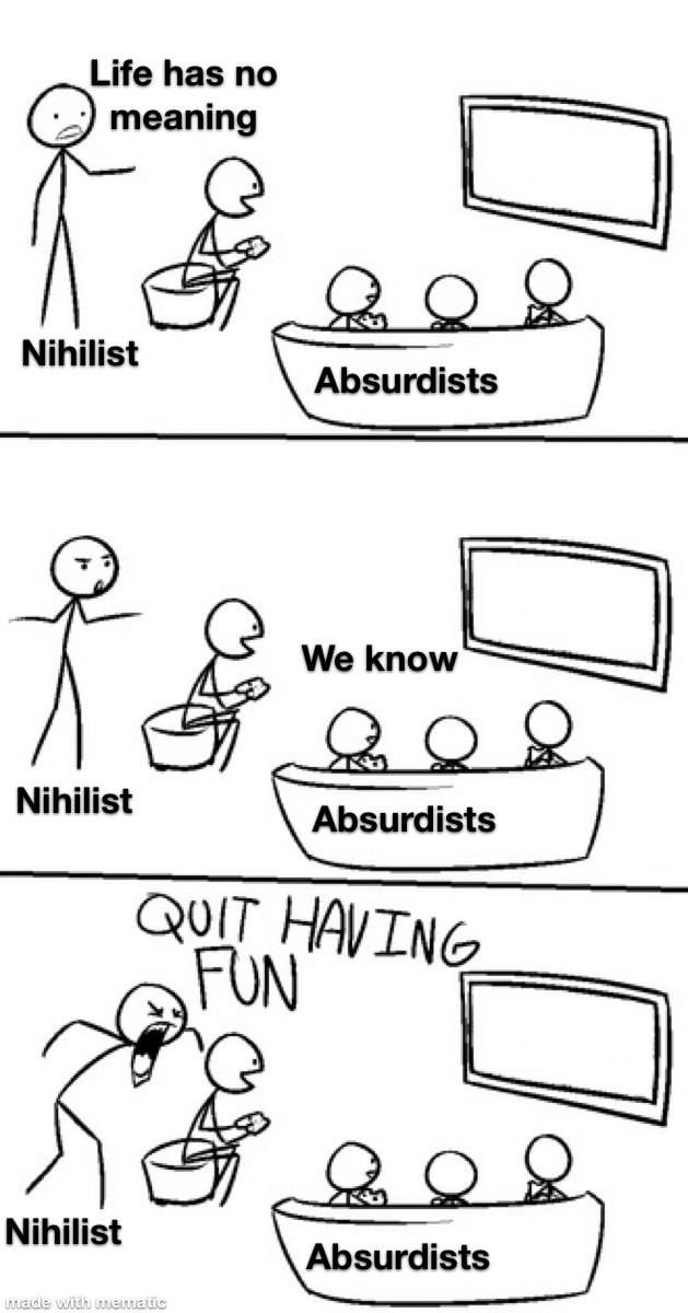 nihilists vs absurdists
