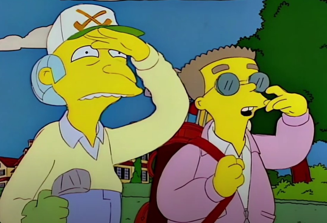 mr burns cheating at golf