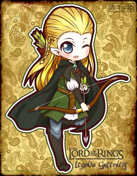 legolas drawn in a cute style