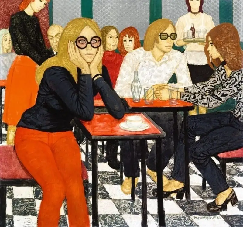 In a Cafe - Béla Czene (1911-1999)