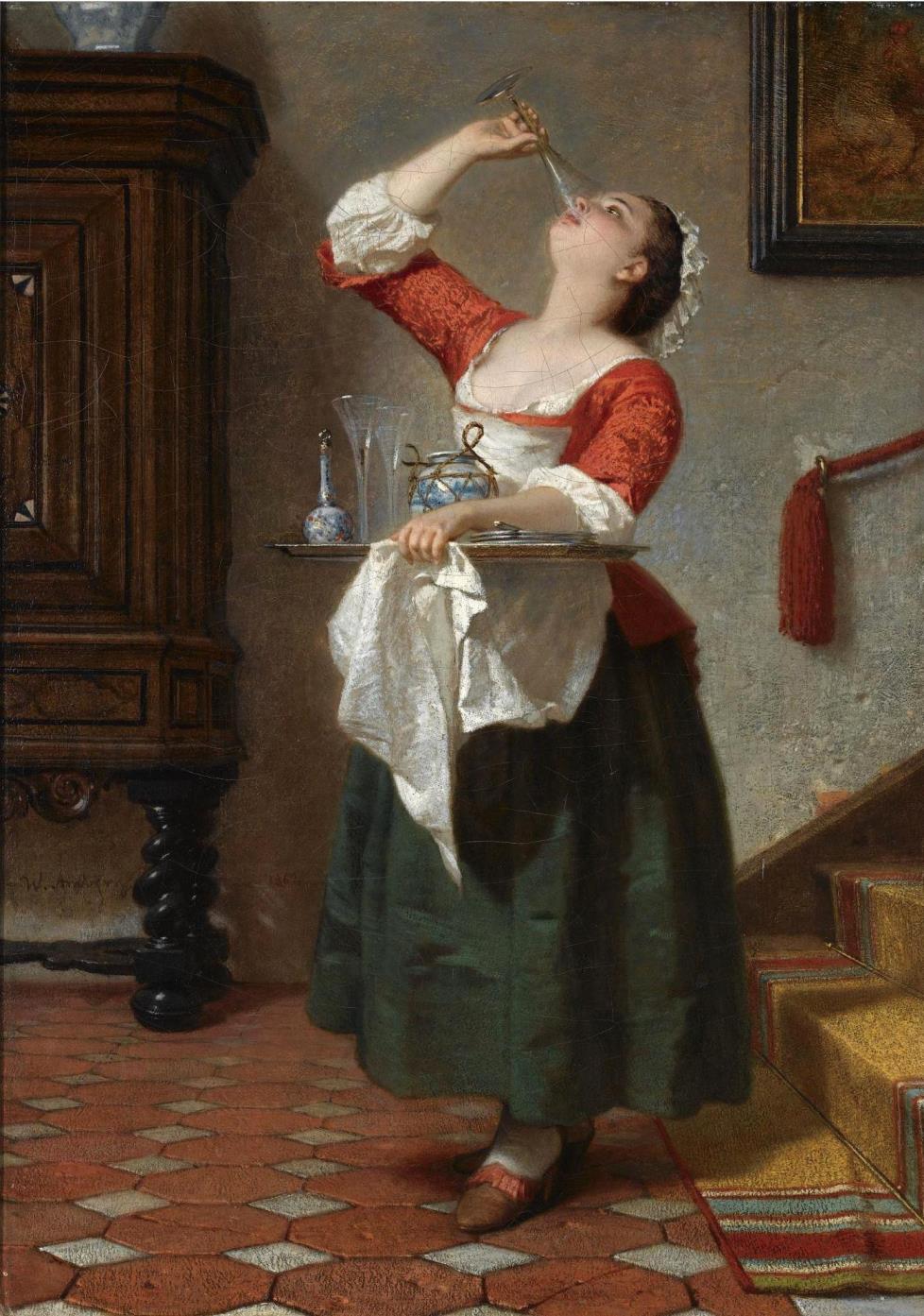 The Maid, 1862 - Wilhelm August Lebrecht Amberg (1822 - 1899)