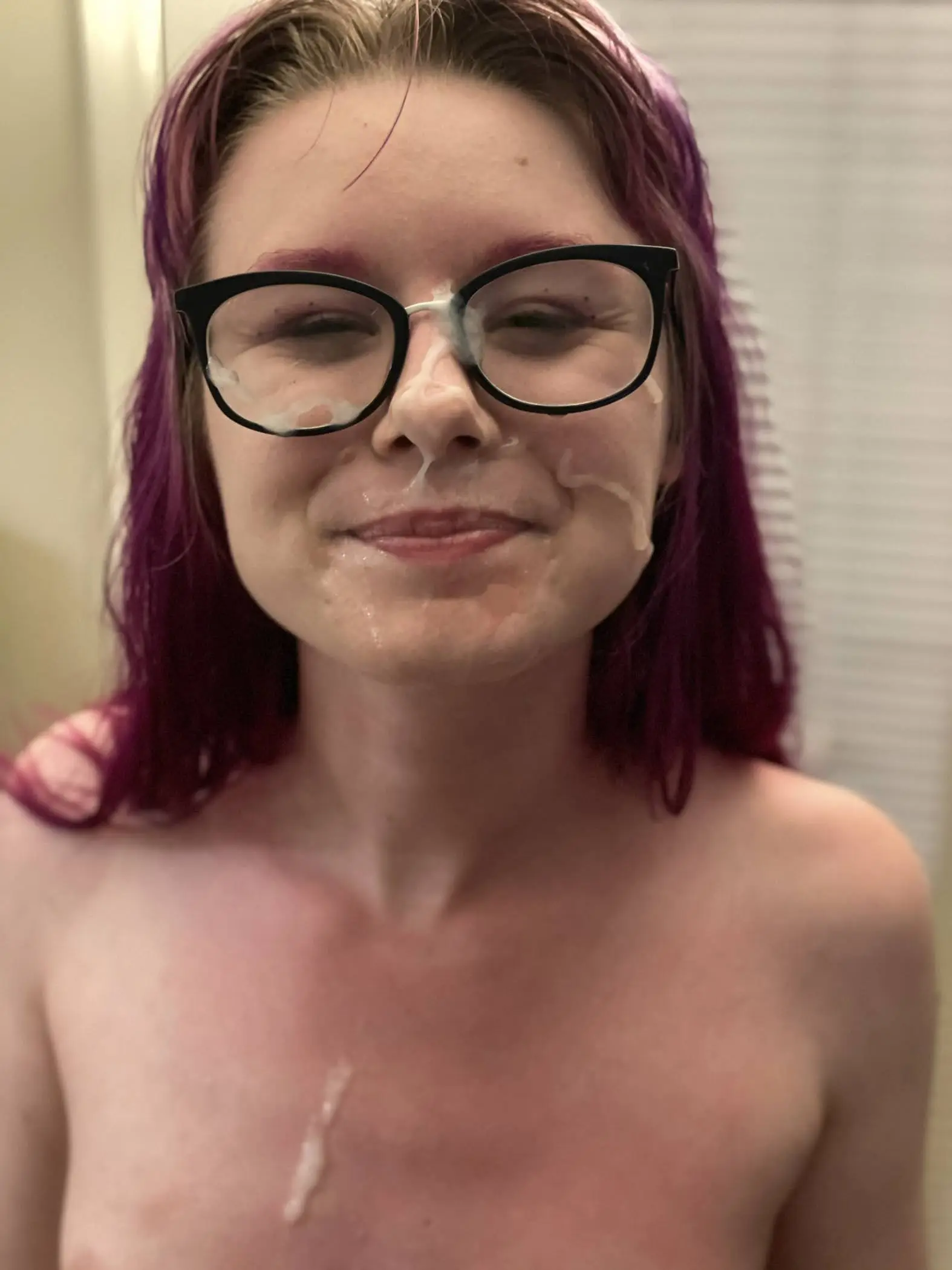 My face loves being painted in cum 💦 wanna give me another load? [OC]